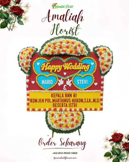 Papan Bunga Pernikahan Taraju